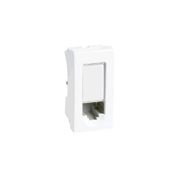 Módulo Módulo Tomada RJ45 8 Fios CAT5E PVC Branco Linha Pial PLUS