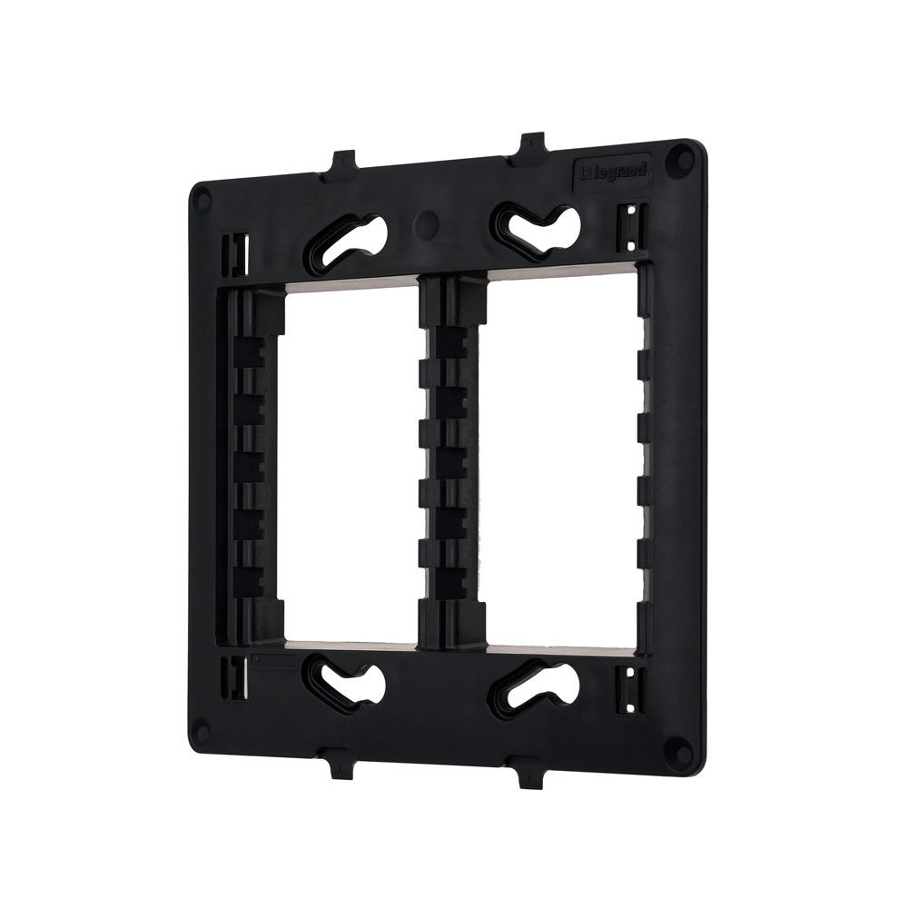 Suporte 6 Módulos para Placa PVC 4x4 Preto Pial PLUS Mais