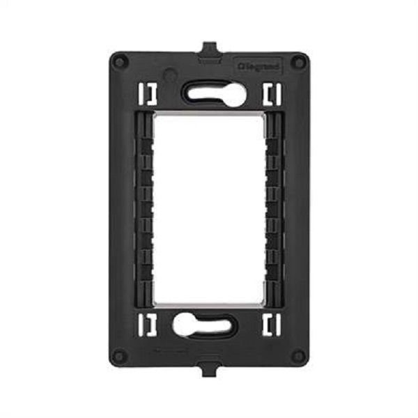 Suporte 3 Módulos para Placa PVC 4x2 Preto Pial PLUS Mais