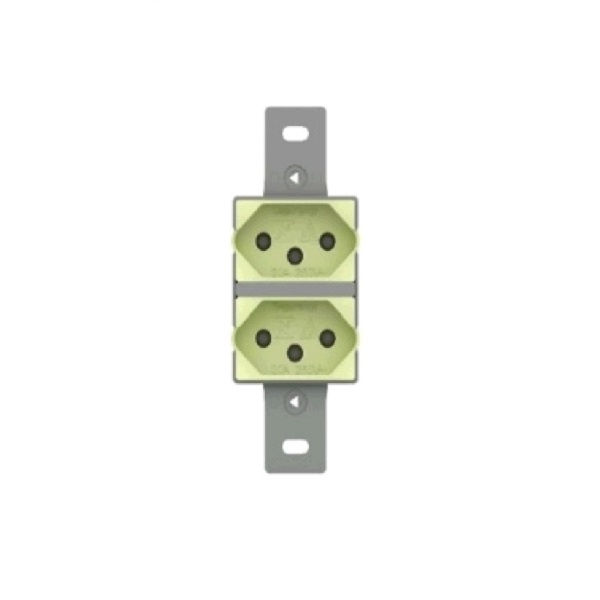 Tomada 2P+T Dupla Embutir Horizontal 20A/250VCA Fosforescente Tradicional sem Placa