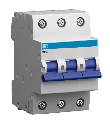 Disjuntor Termomagnético Fixo Tripolar Mdw C 100A A 5KA/ 3KA 220V/380V V Din Weg