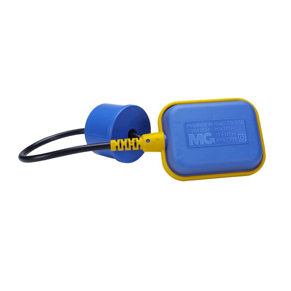 Chave Boia Ecológica 25A Unipolar Nível Sup/Inf Até 250V 102,5x80 mm PVC com Cabo 1,2 M