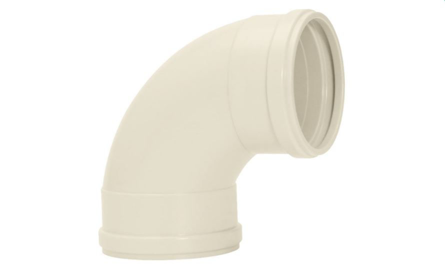 Curva PVC 90G para PE de Coluna 150 mm Série Reforçada Cinza Claro Esgoto