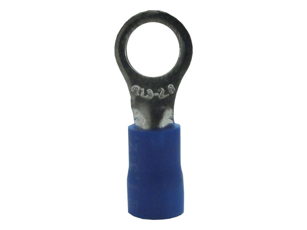 Terminal Cobre Estanhado a Compressão Anel Pre-Isolado 1,50-2,50 mm² com 1 Furo M5 Azul