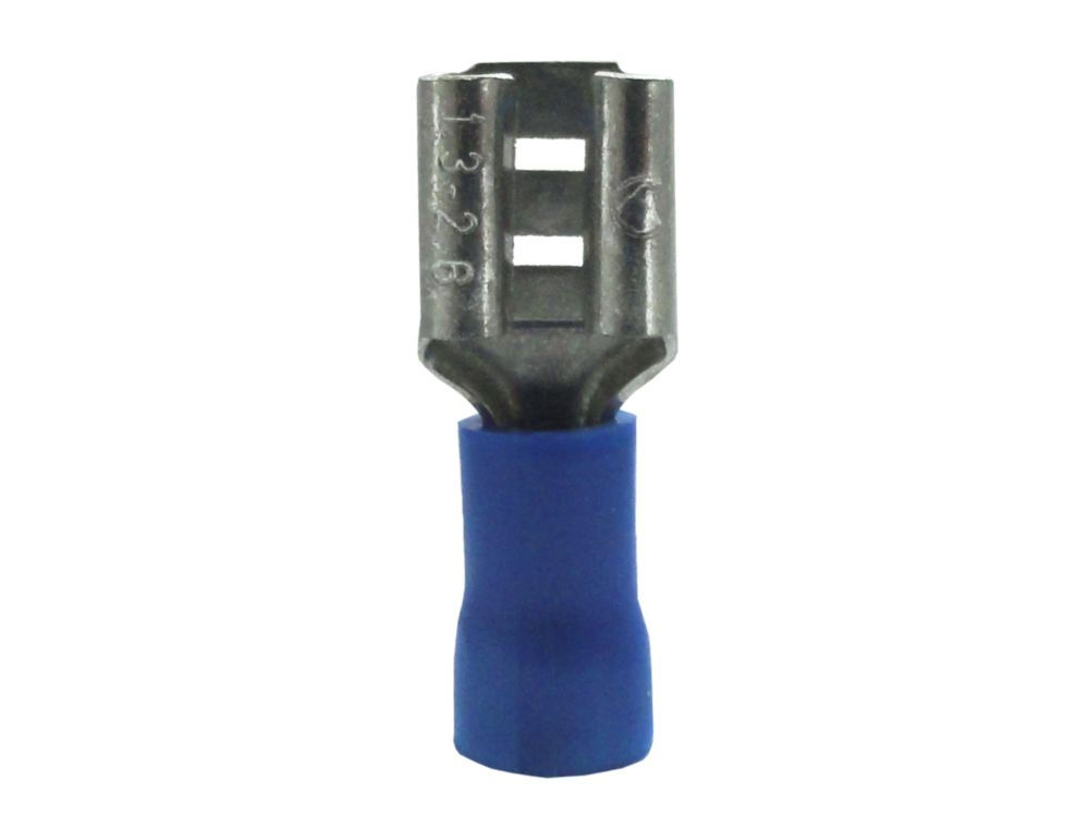 Terminal Cobre Estanhado a Compressão Fêmea Pre-Isolado 1,50-2,50 mm² Azul W6,3