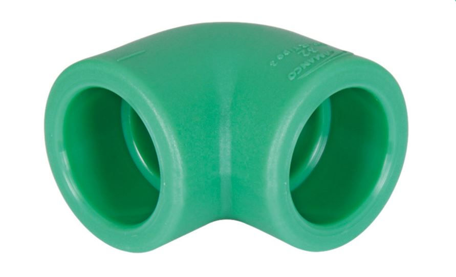 Joelho 90G Fêmea/Fêmea 50 mm PPR Verde Água Quente