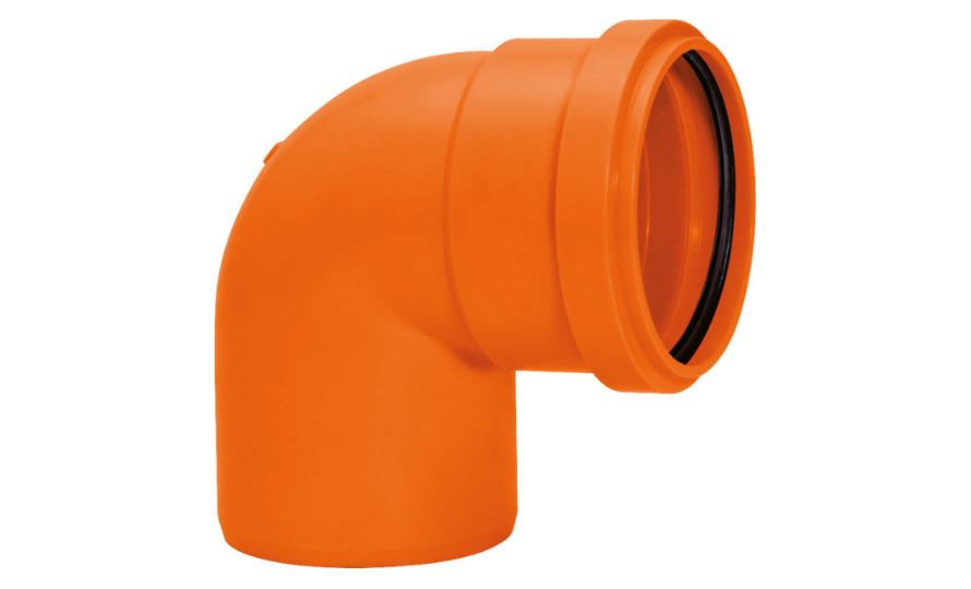 Joelho PVC 90G 75 mm Silentium Laranja Esgoto