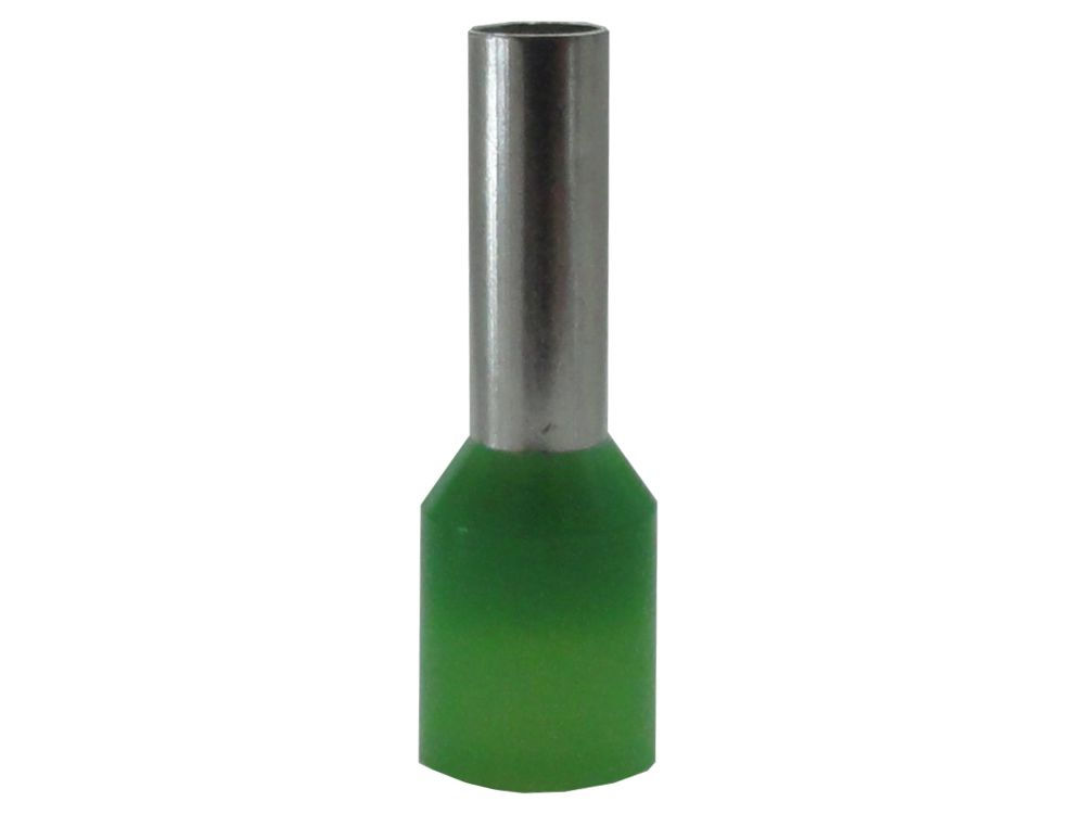 Terminal Cobre Estanhado a Compressão Pino Tubular Pre-Isolado 6,00 mm² Verde