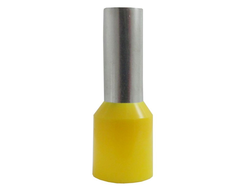 Terminal Cobre Estanhado a Compressão Pino Tubular Pre-Isolado 25,00 mm² Amarelo