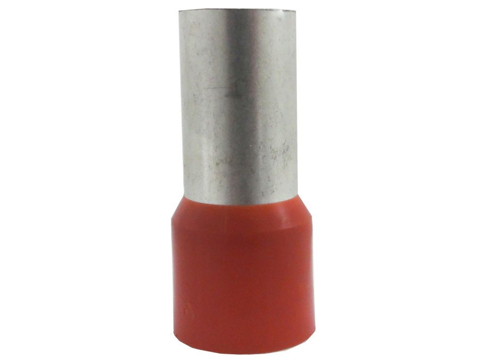 Terminal Cobre Estanhado a Compressão Pino Tubular Pre-Isolado 95,00 mm² Vermelho