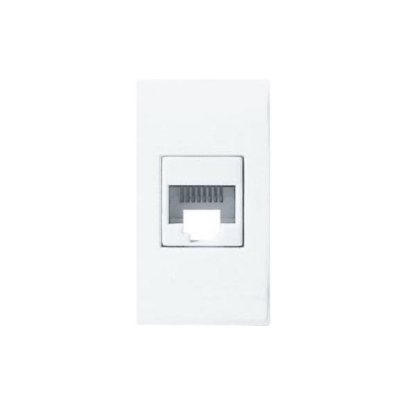 Módulo Módulo Frontal para Conector RJ45 sem Conector PVC Branco Linha