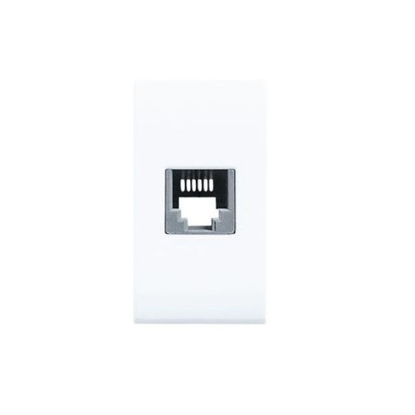 Módulo Módulo Frontal para Conector RJ11/45 sem Conector PVC Branco Linha Clássica