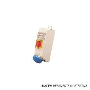 Tomada PVC 3P+T 6H Sobrepor com Mola 63A/380/440VCA com Tampa Vermelha Surelock com Bloqueio Mecânico e Disjuntor