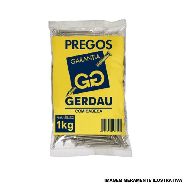 Prego Ferro Simples 16x24 mm com Cabeça