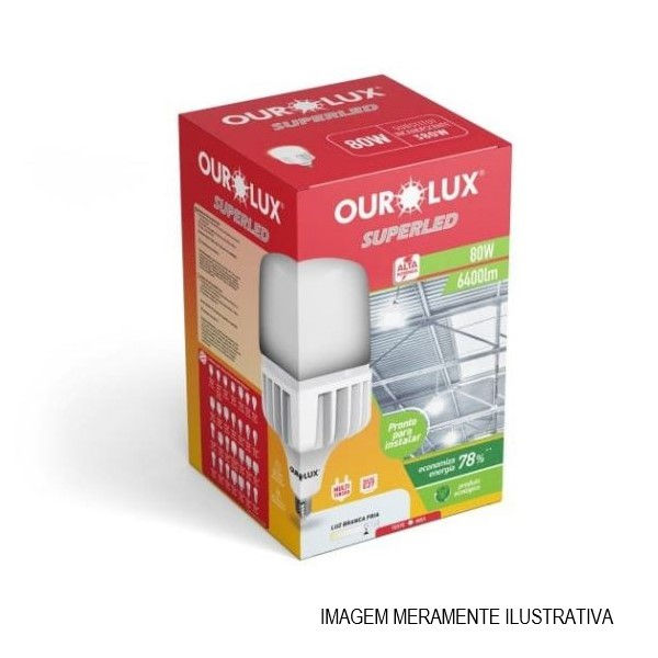 Lâmpada Lâmpada LED 80W Alta Potência E27 Bivolt 6500K 6400 lm 25.000H