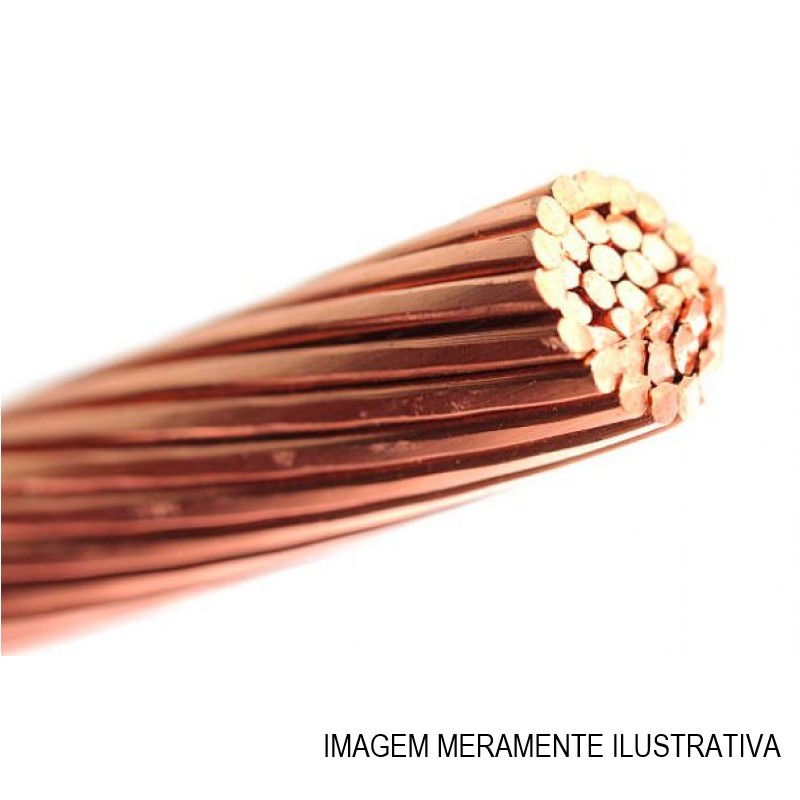Cabo Cobre NU 37 Fios 1x 120,00 mm² Têmpera Meio Dura 14,50 mm NBR 6524 Classe 2A (1,089 Kg/mt) 37 Fios