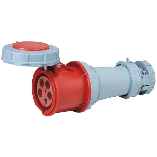 Acoplamento Móvel 3P+T+N 63A/380/440VCA Fêmea PVC Vermelho 6H IP67 Industrial