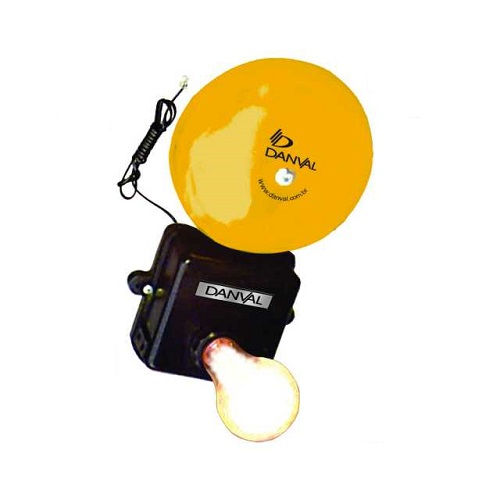 Campainha Audiovisual Prato/Luz Sobrepor 150x270x70 mm Bivolt com Cabo 1,5 M Preto/Amarelo 6"