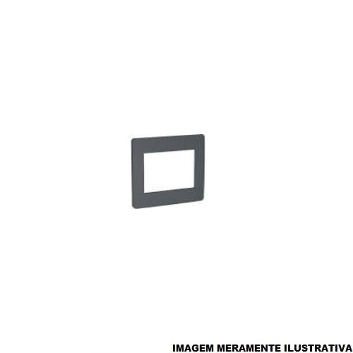 Placa PVC para 6 Módulos 4x4 Preta Linha Essence Orion Stellar Black