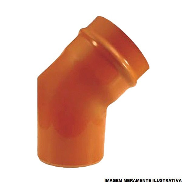 Joelho PVC 45G 150 mm Coletor Laranja Esgoto/Água Pluvial