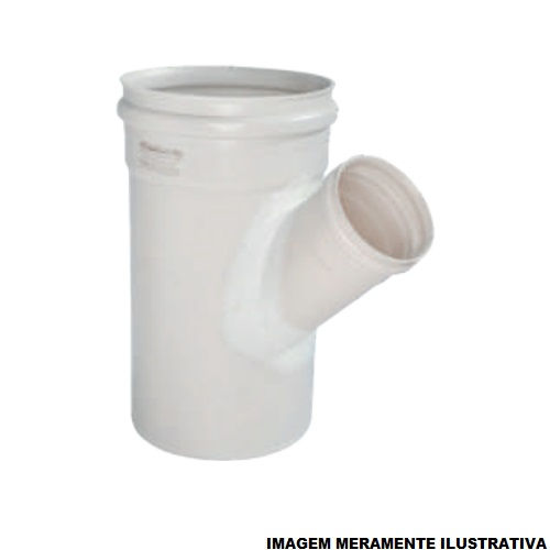 Junção Junção Redução PVC 200x150 mm Classe 8 Branca Esgoto
