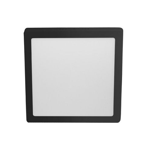 Painel Led Sobrepor 18W Alumínio Preto Quadrado 210x210x25 mm 1260 lm 4000K Bivolt LUX 20.000H