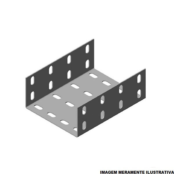 Emenda U Perfurada Galvanizada Eletrolítica Interna 200x100 mm para Eletrocalha