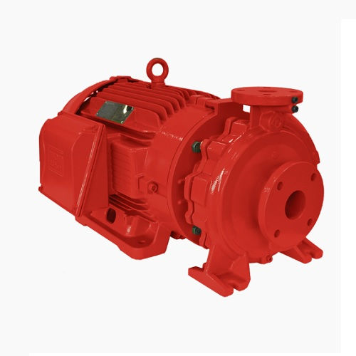 Motobomba Centrífuga Trifásica 50,00 CV BPI 100-065-200 F 220/380/440/760VCA Prevenção Incêndio Monoestágio Laranja IP55