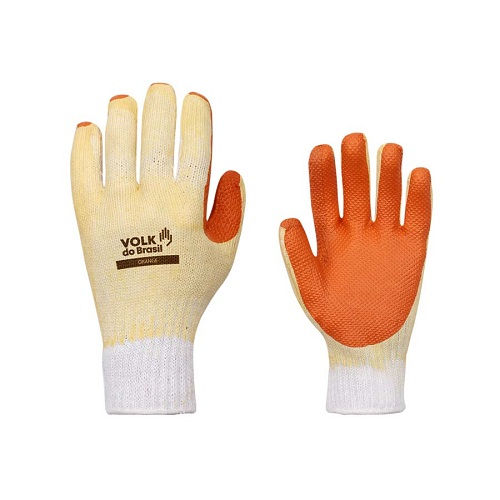 Luva Borracha Standard Contra Agente Mecânico/Térmico Tamanho 9 (G) Laranja Ca 21367