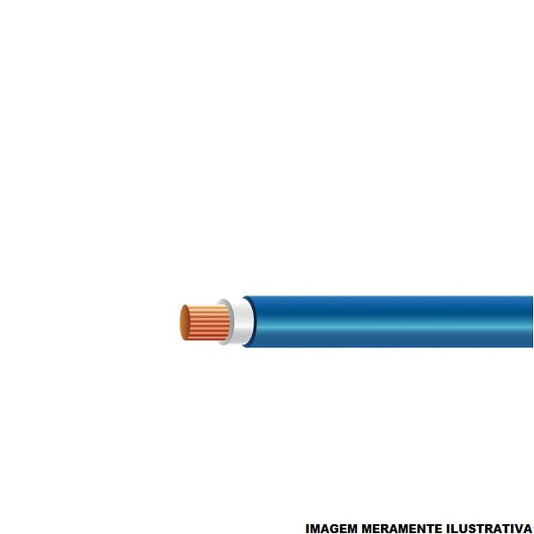 Cabo Cobre Isolado HEPR 90G 0,6/1 kV 1x 50,00 mm² ATOX FLEX Azul NBR 13248 Classe 5