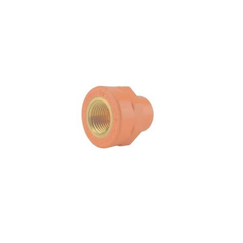 ADAPTADOR CPVC FIRE FEMEA-FEMEA P/BICO SPRINKLERS 3/4"X1/2" LARANJA C/ROSCA NPT