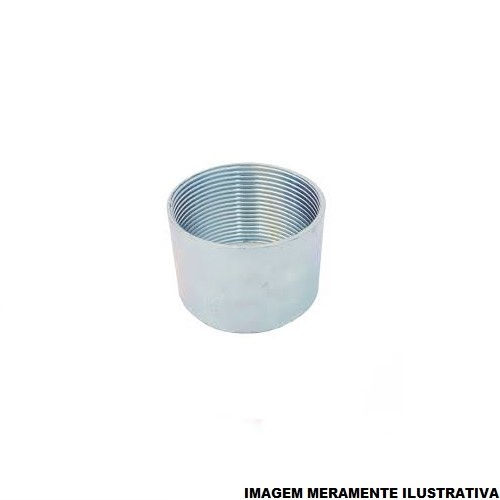 Luva Galvanizada Eletrolítica para Eletroduto 4" com Rosca BSP
