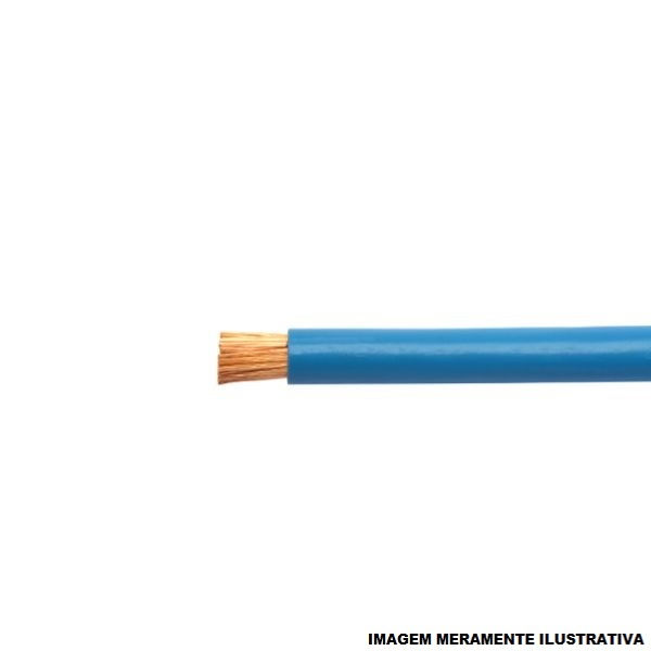 Cabo Cobre Isolado PVC 70G 750V 1x 0,75 mm² Flexível Azul NBR 247-3 Classe 5