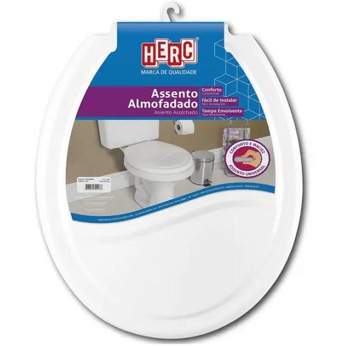 Assento Sanitário Assento Sanitário PVC Almofadado Branco