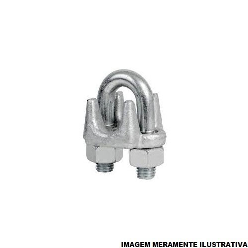 Clips Galvanizado Eletrolítico para Cabo de Aço 3/8"