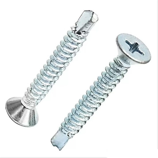 Parafuso Auto-Brocante Cabeça Chata Zincado 4,2x38 mm
