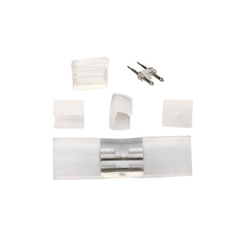 Kit Acessório para Fita LED Neon FLEX A52 Branco com 10 Clips FIXACAO+2 Capas TERMINACAO+1 Emenda Bivolt