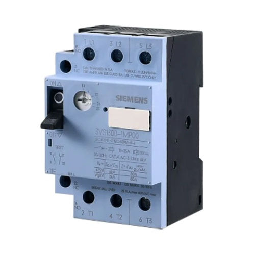 Disjuntor Motor Tripolar 3VS1300 0,40-0,60A Classe 10 Acionamento para Alavanca DIN 1NA+1NF Smart Conexão para Parafuso