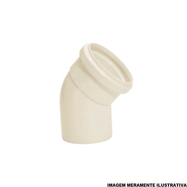 Joelho PVC 45G 200 mm Classe 8 Branco Esgoto