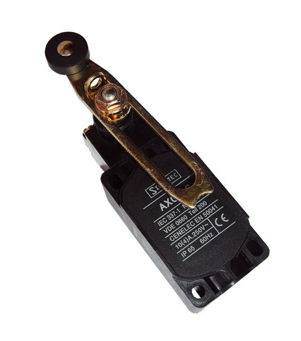 Fim de Curso Ação Rápida AXCK-S141 10A 250VCA Corpo PVC Caixa Estreita com Haste Ajustável e Rolete 1NA+1NF