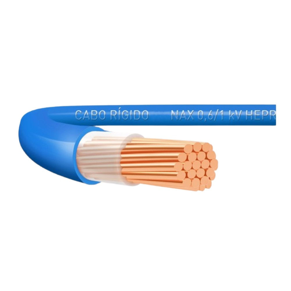 Cabo Cobre Isolado HEPR 90G 0,6/1 kV 1x 120,00 mm² NAX FLEX Azul NBR 7286 Classe 5