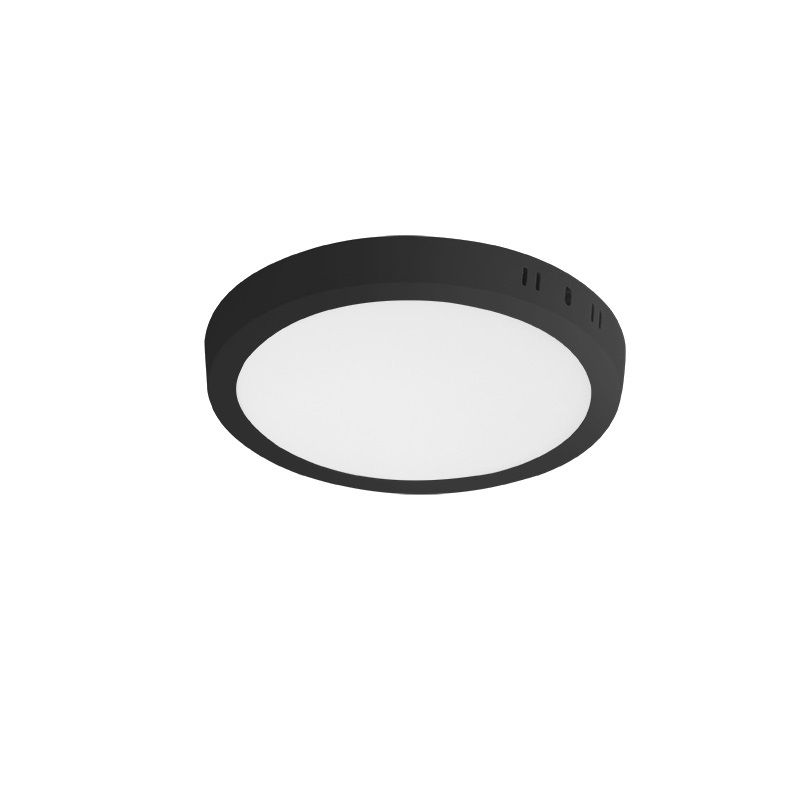 Painel Led Sobrepor 24W Alumínio Preto Redondo 285x24 mm 1680 lm 6500K Bivolt LUX 20.000H