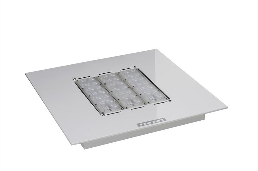 Luminária Industrial Led Luminária Industrial LED Embutir Quadrada Nacar HP 1x137W Alumínio 19900 lm 5000K Branca 220VCA IP65 70.000H 90G