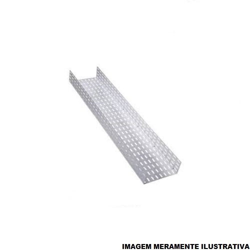 Eletrocalha Perfurada Galvanizada Eletrolítica 50x50x3000 mm sem Tampa sem Virola Chapa 18