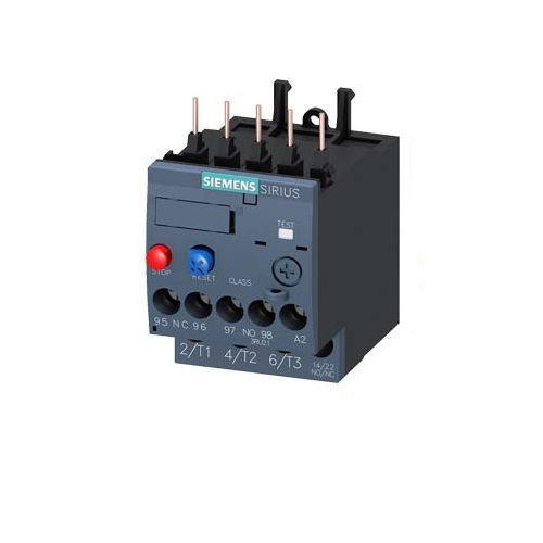 Relé Sobrecarga Relé Sobrecarga Tripolar 3RU2116 Mini 0,45-0,63A 1NA+1NF S00 para Contator 3RT2015A 3RT2018 Conexão para Parafuso