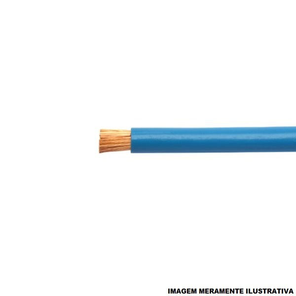 Cabo Cobre Isolado PVC 70G 750V 1x 0,50 mm² Flexível Azul NBR 247-3 Classe 5