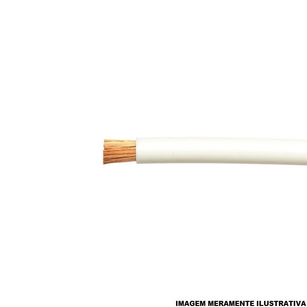 Cabo Cobre Isolado PVC 70G 750V 1x 4,00 mm² Flexível Branco NBR 247-3 Classe 5