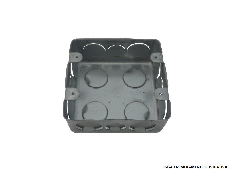 Caixa Derivação Embutir Ferro Galvanizada 4x4 Fixo