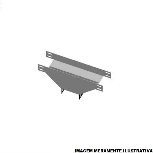 Te Liso Vertical Descida Lateral Galvanizado Eletrolítico para Eletrocalha 100x100 mm