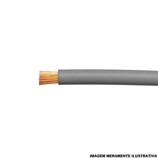 Cabo Cobre Isolado PVC 70G 750V 1x 2,50 mm² Flexível Cinza NBR 247-3 Classe 5